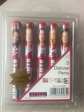 Spice Girls Collector Edition Deluxe Pen Set (5 Pens)  1997 Official Merchandise